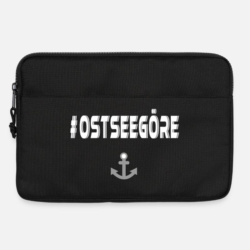 Ostseegöre mit Anker V.2 - Urlaubsreif - Laptoptasche 13" - Schwarz