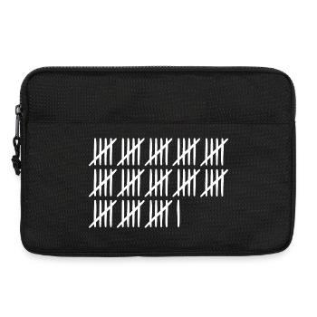 66e anniversaire Liste-barres 66 ans - Sacoche pour ordinateur portable 13 pouces - noir - Devant