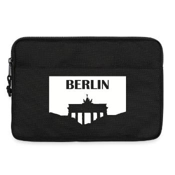 Porte de Brandebourg de Berlin blanc - Sacoche pour ordinateur portable 13 pouces - noir - Devant