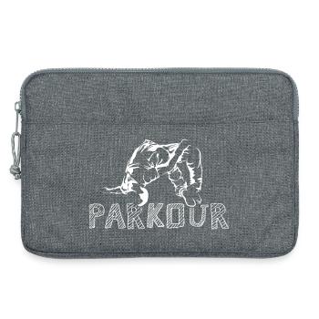 backflip salto parkour freerunning Symbol Grafik - Laptoptasche 13" - Grau meliert - Vorne
