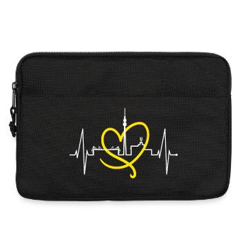 Dortmund Skyline Herzschlag Stadion Fan Dortmunder - Laptoptasche 13" - Schwarz - Vorne