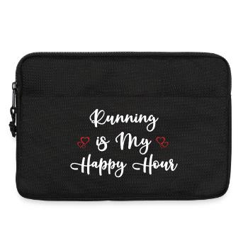 Running is My Happy Hour - Laptop bag 13" - black - Front