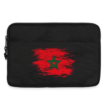 Marokko Flagge used - Laptoptasche 13" - Schwarz - Vorne