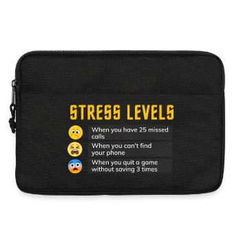 Stresslevel Emo-Chart - Laptoptasche 13" - Schwarz - Vorne