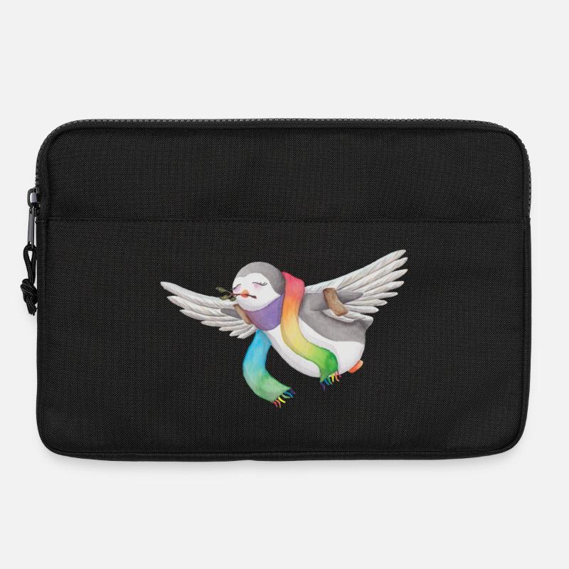 Pinguin für Frieden - Laptoptasche 13" - Schwarz