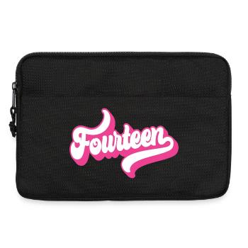 Quatorze 14e anniversaire pour les filles de 14 ans - Sacoche pour ordinateur portable 13 pouces - noir - Devant