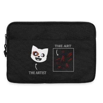 Cat Art - Laptop bag 13" - black - Front