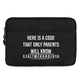 Hier ist ein Code, den nur Eltern kennen werden - Laptoptasche 13" - Schwarz - Vorne