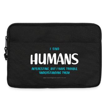 Humans (dark) - Laptop bag 13" - black - Front