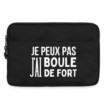 je peux pas j'ai Boule de fort - Sacoche pour ordinateur portable 13 pouces - noir - Devant