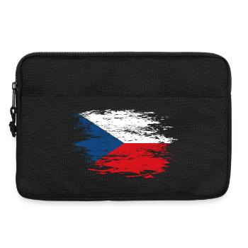 Drapeau de la République tchèque utilisé - Sacoche pour ordinateur portable 13 pouces - noir - Devant