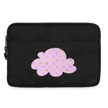 Wolke Punkte Dots Kinderzimmer Wetter rosa Mädchen - Laptoptasche 13" - Schwarz - Vorne
