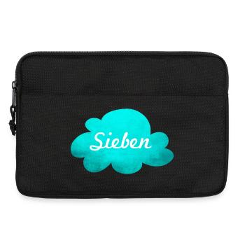 Wolke Sieben Struktur Himmel coole Quotes Glück - Laptoptasche 13" - Schwarz - Vorne