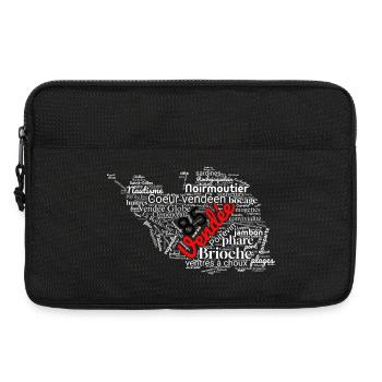 Fier d’être Vendéen – Cœur en Vendée – 85 - Sacoche pour ordinateur portable 13 pouces - noir - Devant