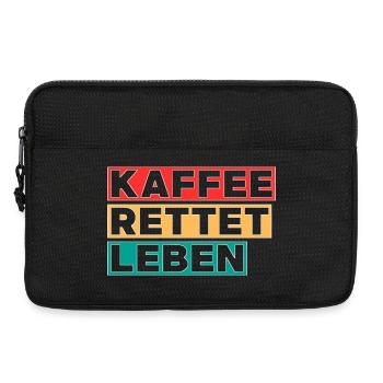 Kaffee rettet Leben - Laptoptasche 13" - Schwarz - Vorne