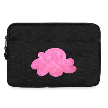 rose nuage velcro fourrure ciel câlin rose - Sacoche pour ordinateur portable 13 pouces - noir - Devant