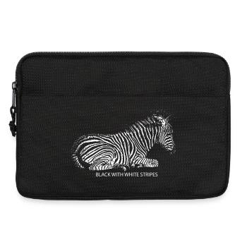 Noir avec rayures blanches - Sacoche pour ordinateur portable 13 pouces - noir - Devant