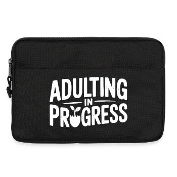 Adulting in Progress - Laptop bag 13" - black - Front