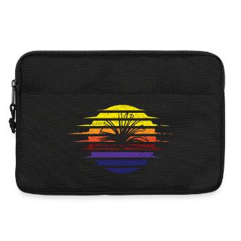 Rainbow Sun Ribbon Retro - Laptop bag 13" - black - Front