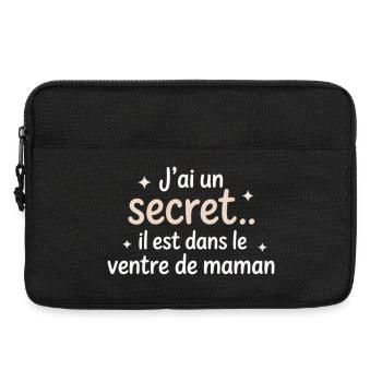 Das Geheimnis in Mamas Bauch - Laptoptasche 13" - Schwarz - Vorne