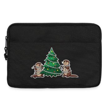 Otter Weihnachten Weihnachtsbaum - Laptoptasche 13" - Schwarz - Vorne