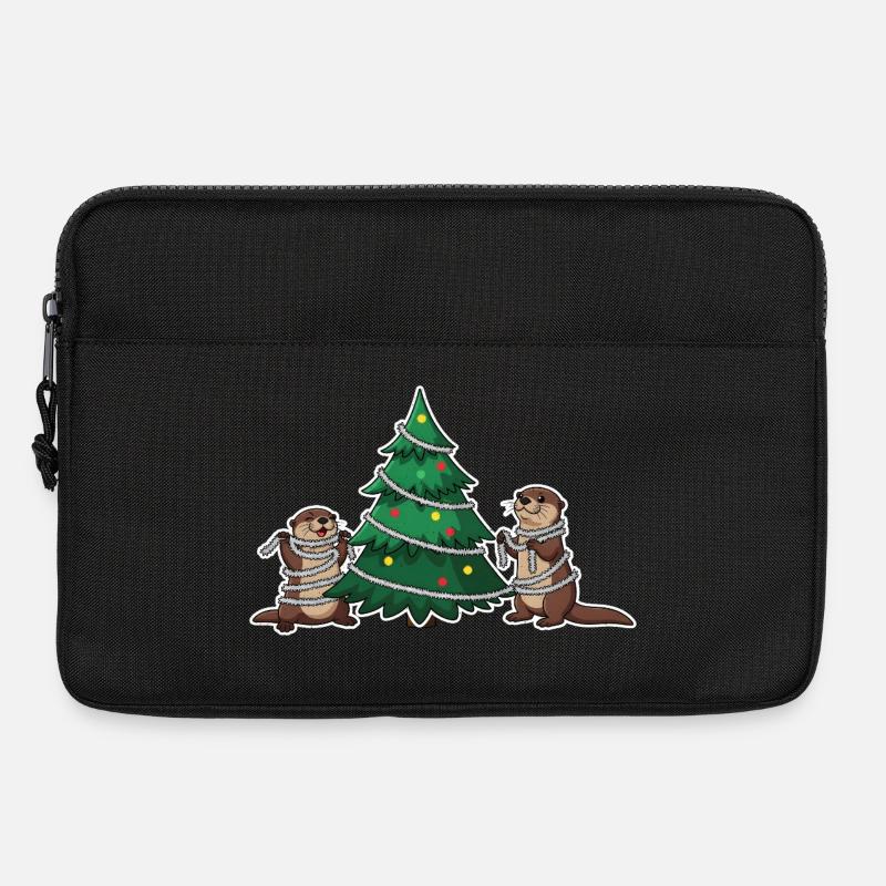 Otter Weihnachten Weihnachtsbaum - Laptoptasche 13" - Schwarz
