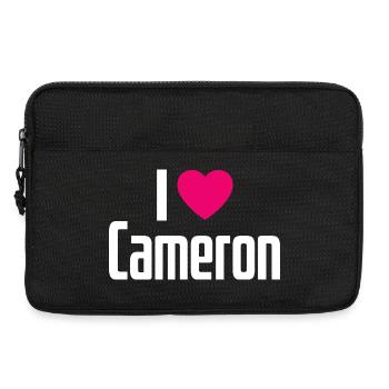 I Love Cameron Pink Heart I Love Cameron - Laptop bag 13" - black - Front