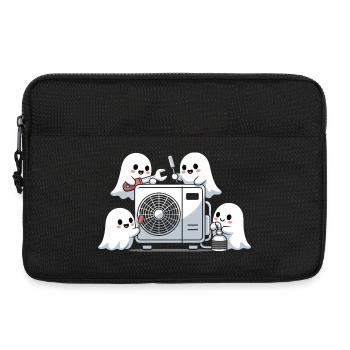 Motif drôle de technique climatique pour les fantômes HVAC d’Halloween - Sacoche pour ordinateur portable 13 pouces - noir - Devant
