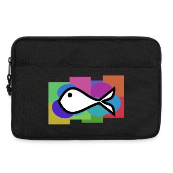 FISH. MEMORY. SARDINE. APRIL FOOL. SEA - Laptop bag 13" - black - Front