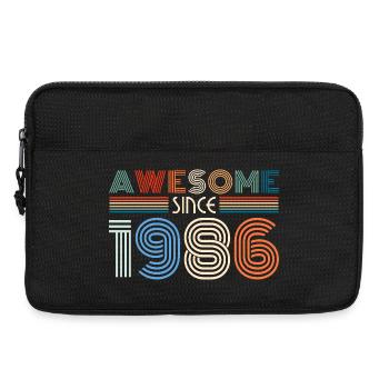 Awesome Since 1986 Retro Stripes - Laptoptasche 13" - Schwarz - Vorne