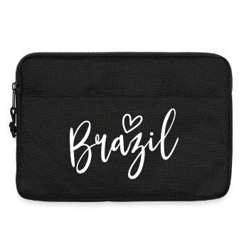 Les femmes du cœur du Brésil aiment le Brésil - Sacoche pour ordinateur portable 13 pouces - noir - Devant