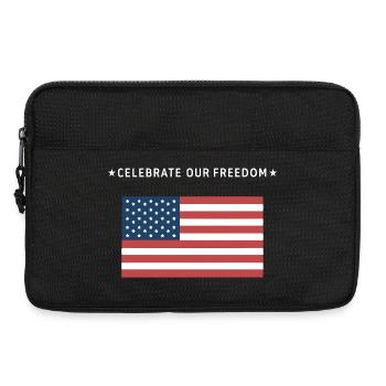 Liberty American Flag - Laptop bag 13" - black - Front