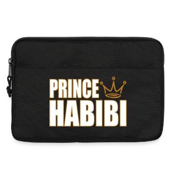 Prince Habibi – Design de déclaration d’amour arabe royale - Sacoche pour ordinateur portable 13 pouces - noir - Devant