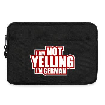 I Am Not Yelling I'm German Lustig Deutsch Spruch - Laptoptasche 13" - Schwarz - Vorne