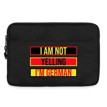 I Am Not Yelling I'm German Lustig Deutsch Spruch - Laptoptasche 13" - Schwarz - Vorne