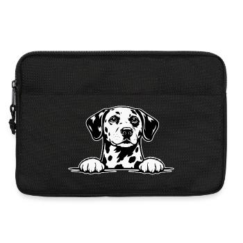 Dalmatian with paws - Laptop bag 13" - black - Front