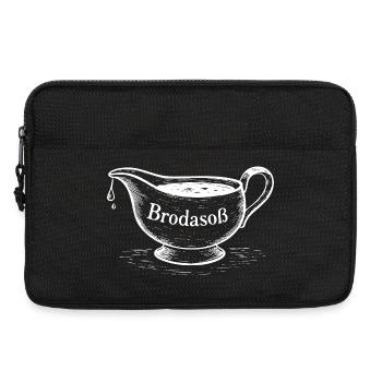 Partnermotiv Soße (weiß) - Laptoptasche 13" - Schwarz - Vorne