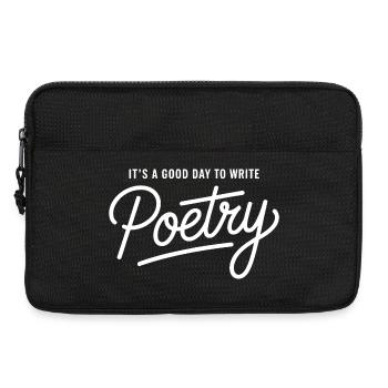 Good Day to Write Poetry - Laptop bag 13" - black - Front