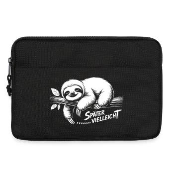 Lazy Mood Faultier - Laptoptasche 13" - Schwarz - Vorne