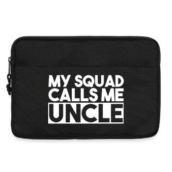 Mon escouade m’appelle oncle design cool - Sacoche pour ordinateur portable 13 pouces - noir - Devant
