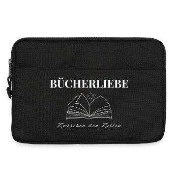Bücherliebe Zwischen den Zeiten - Laptoptasche 13" - Schwarz - Vorne