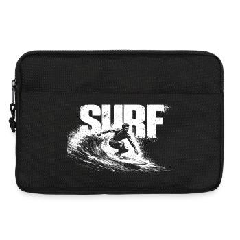Surf Shirt Surfing Beach Ocean Surfer Gift - Laptoptasche 13" - Schwarz - Vorne
