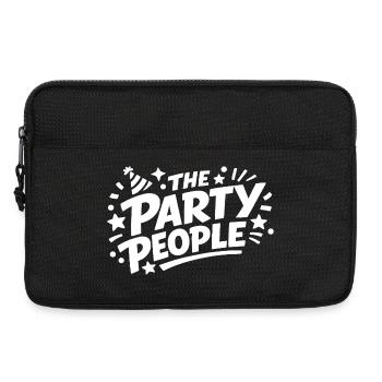 Partypeople Lettering Motif - Laptop bag 13" - black - Front