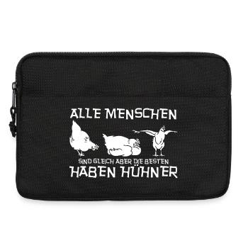 Hühnerflüsterer Huhn Hühnerhalter Hühner - Laptoptasche 13" - Schwarz - Vorne