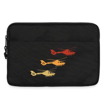 Hélicoptère Vintage - Sacoche pour ordinateur portable 13 pouces - noir - Devant
