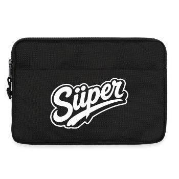 Süper Script Wortmarke Jugendwort - Laptoptasche 13" - Schwarz - Vorne