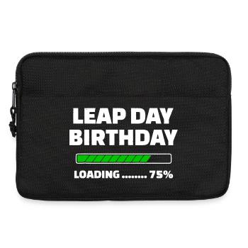 Chargement de l’anniversaire du jour bissextile - Sacoche pour ordinateur portable 13 pouces - noir - Devant