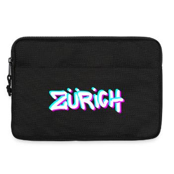 Zurich Neon Graffiti - Laptop bag 13" - black - Front