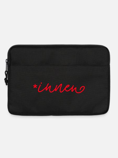 *innen - Gendersternchen - weibliche Form - Laptoptasche 13" - Schwarz