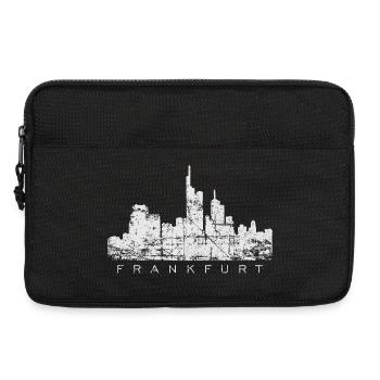 Frankfurter Skyline (Vintage Weiß) Frankfurt - Laptoptasche 13" - Schwarz - Vorne